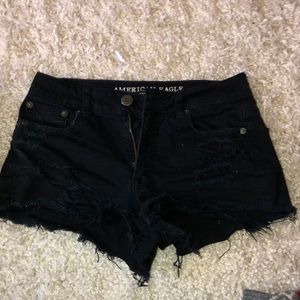 Black Jean Shorts
